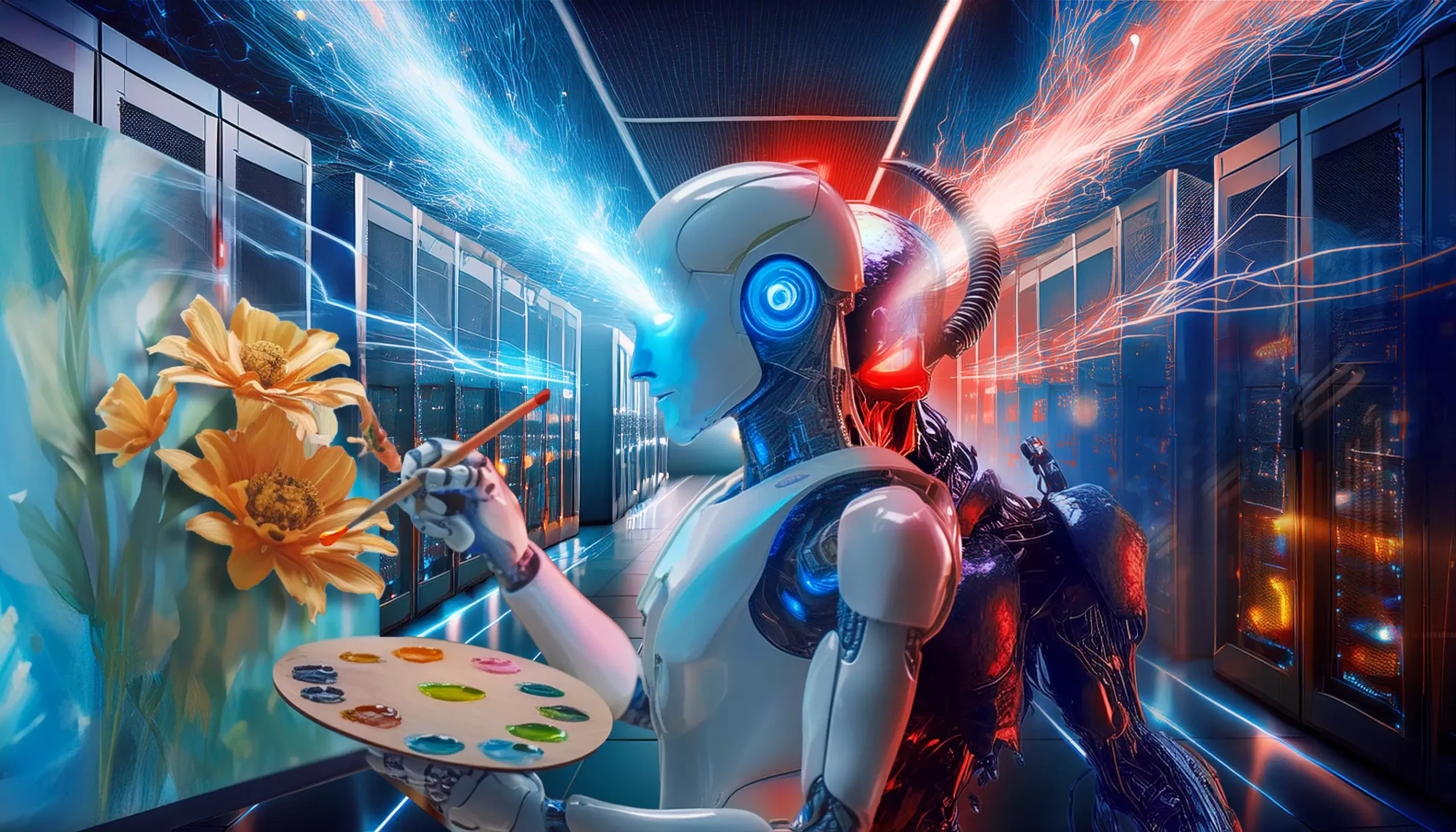 Illustration photomontage article sur l'Intelligence Artificielle