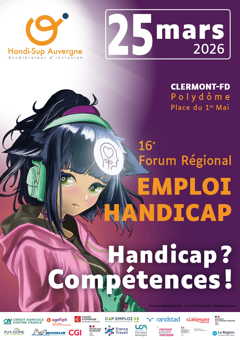 Affiche Handi Sup 2026 - pour le forum Emploi Handicap annuel